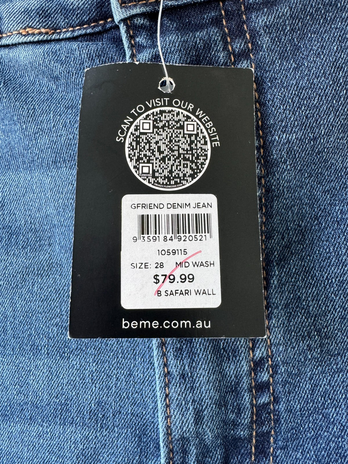 π BeMe 7/8 Length Distressed Jeans Plus Size 28 Stretch Denim πNew with Tag