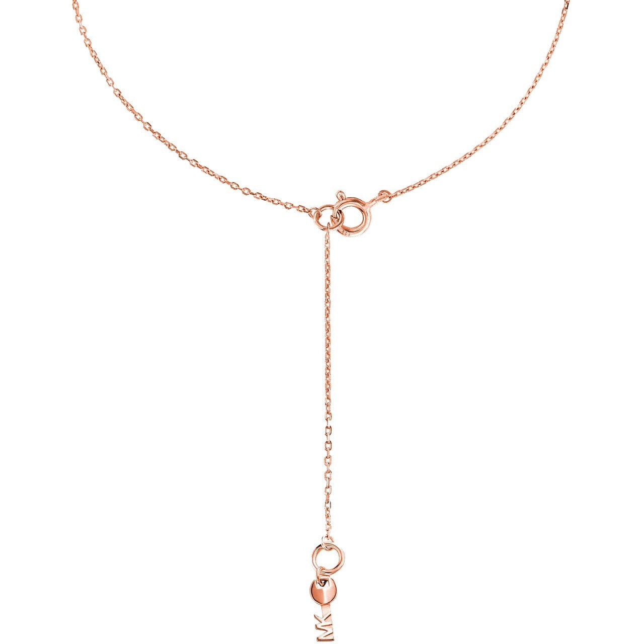 Michael Kors MK Love Rose Gold Plated Silver Necklace New RRP $245 Genuine