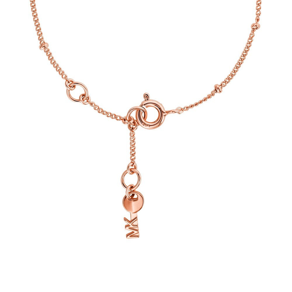 Michael Kors MK Heart Love Rose Gold Plated Silver Bracelet New RRP $245 Genuine