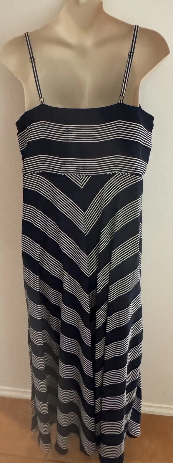 City Chic Stripe Maxi Dress Black/White Plus Size XL 22 New RRP $159 as New