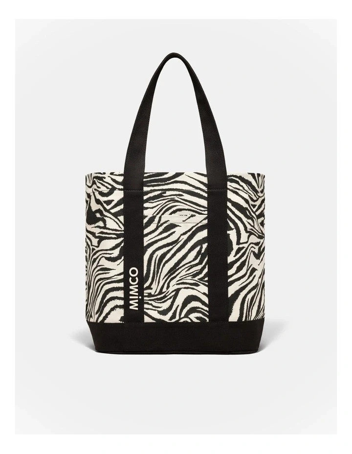 NEW Mimco Black Concert Tote Zebra Print   ⭐ New with Tags  ⭐ RRP $99.95