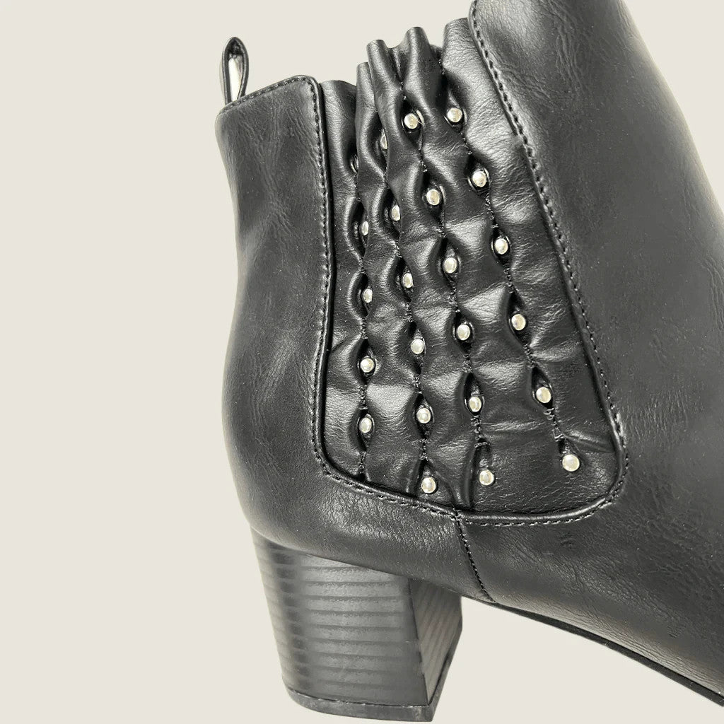 City Chic Joelle Ankle Boots Black EU 41 AS/US 10 - 8cm Block Heel 🖤 New 🖤