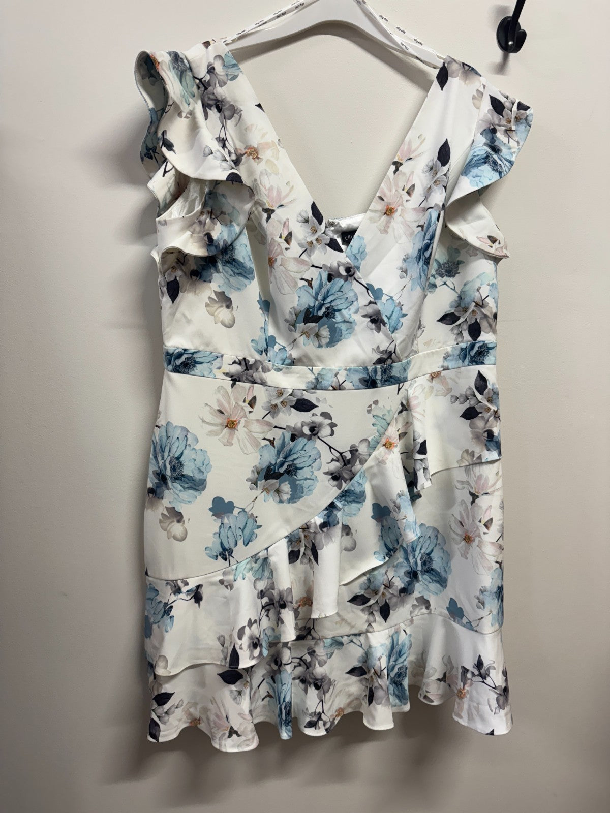 🌸 City Chic Shy Orchid Dress – Plus Size L 20 Multicoloured Floral New RRP $160