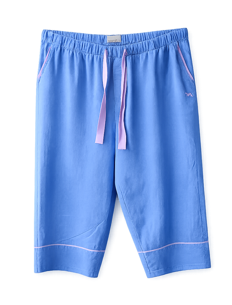 Peter Alexander Light Blue Linen Cotton Pyjama Set Womens Size 2+ (22-24) As New