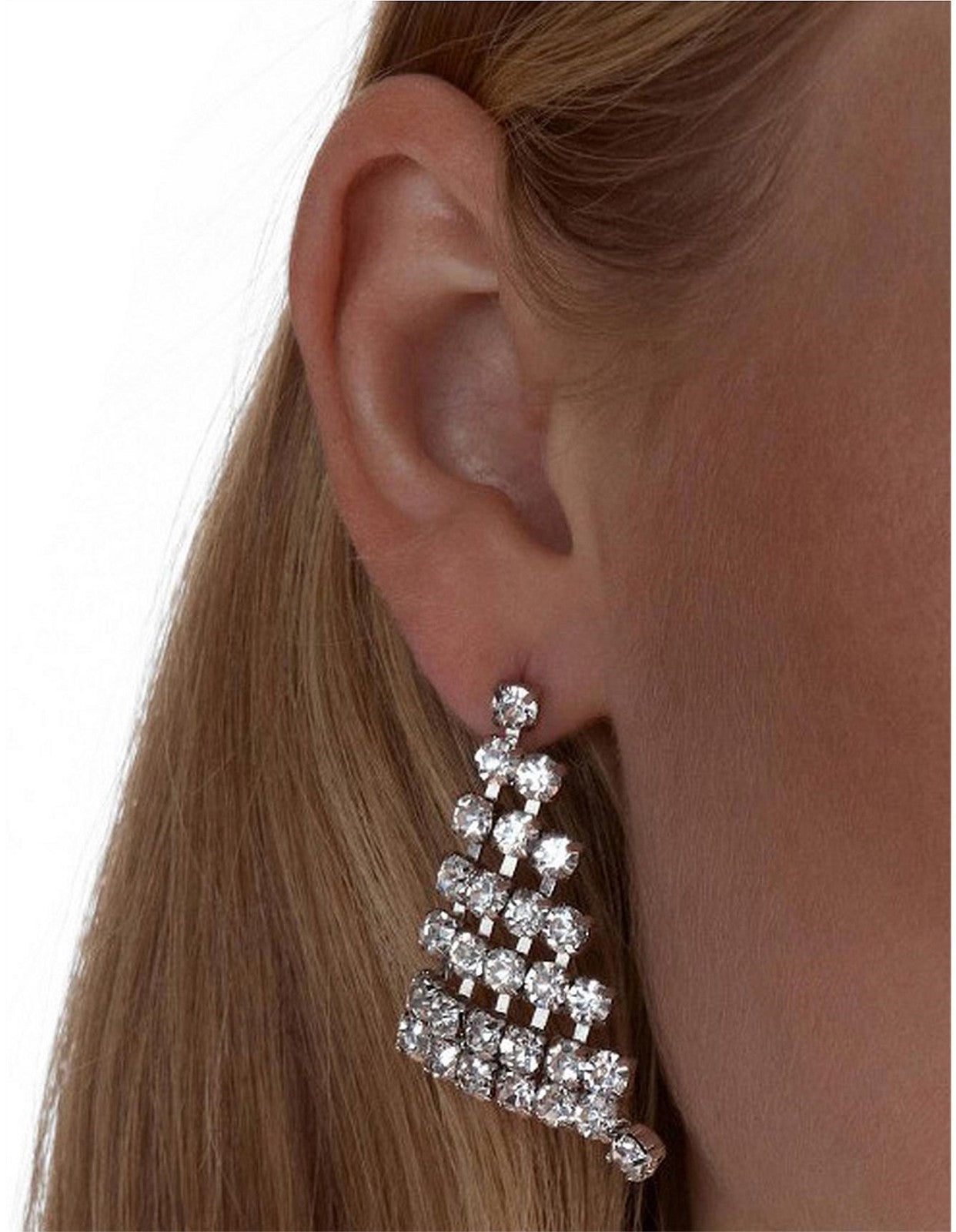 Mimco Galore Drop Earrings in Silver New *Genuine  RRP $100  Stunning + Dust Bag