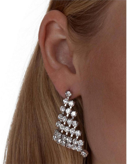 Mimco Galore Drop Earrings in Silver New *Genuine  RRP $100  Stunning + Dust Bag