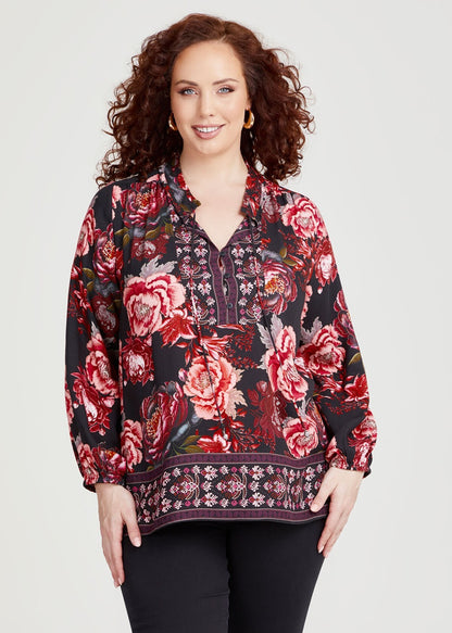 TS Taking Shape Natural Blush Floral Top Plus Size 14 Stunning New RRP $140