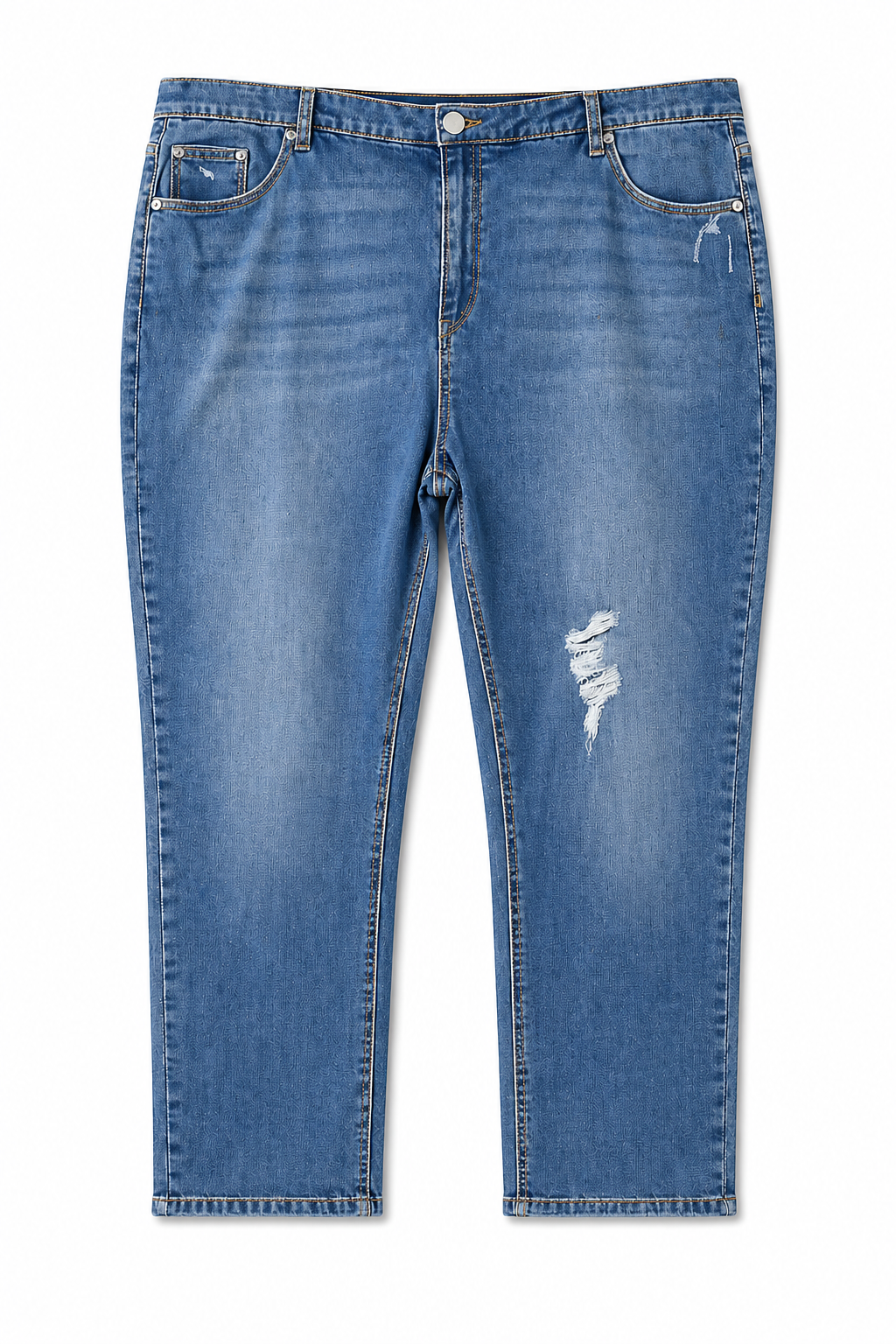 💙BeMe 7/8 Length  Distressed Jeans Plus Size 28 Stretch Dark Wash💙New with Tag