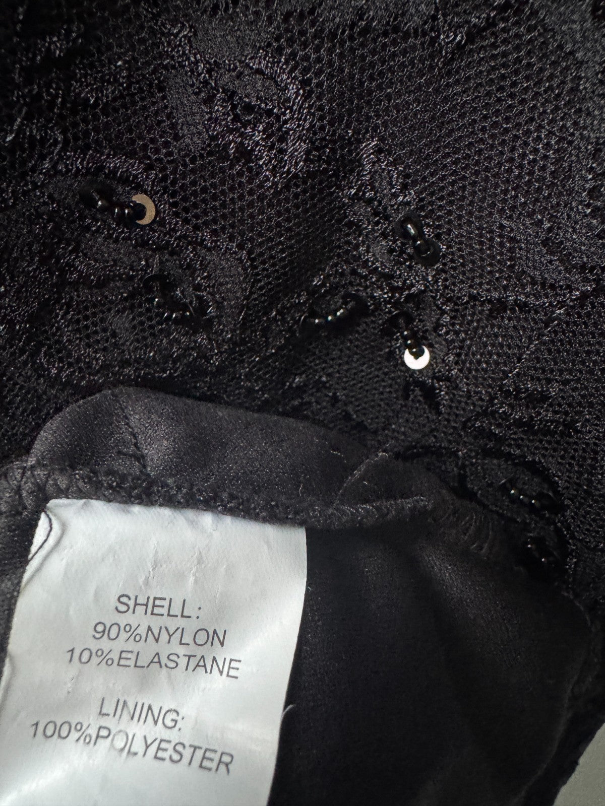 🖤Grace Hill Black Lace Dress Size 20 Sequin Detail 3/4 Sleeve Fully Lined🖤New