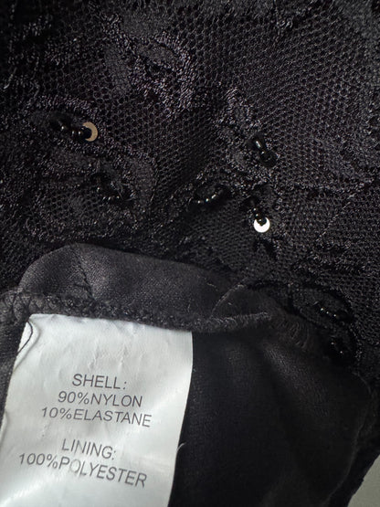 🖤Grace Hill Black Lace Dress Size 20 Sequin Detail 3/4 Sleeve Fully Lined🖤New