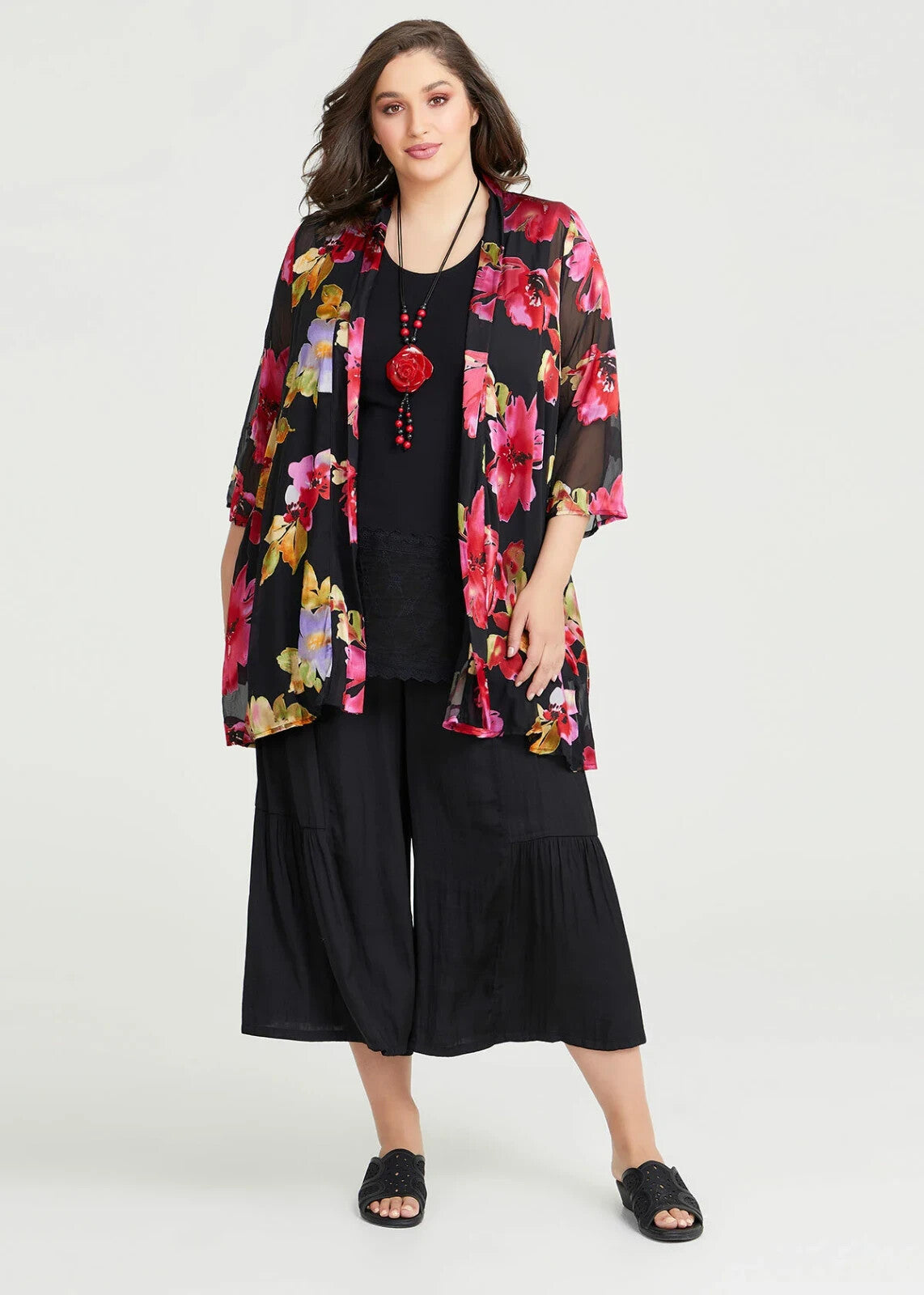 Taking Shape Satin Burnout Cardigan/Kimono New with Tag RRP$179.95 Size 16 Plus