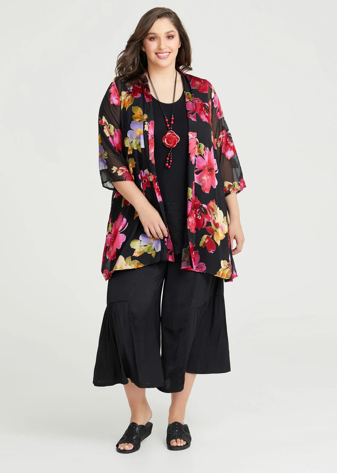 Taking Shape Satin Burnout Cardigan/Kimono New with Tag RRP$179.95 Size 16 Plus