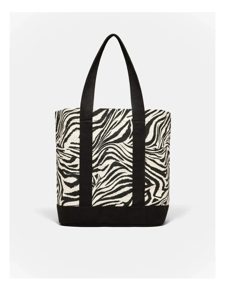 NEW Mimco Black Concert Tote Zebra Print   ⭐ New with Tags  ⭐ RRP $99.95