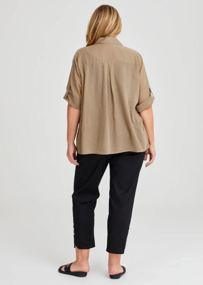 💖 Taking Shape Natural Constellation Shirt in Cinnamon Plus Size 24 RRP $160 💖