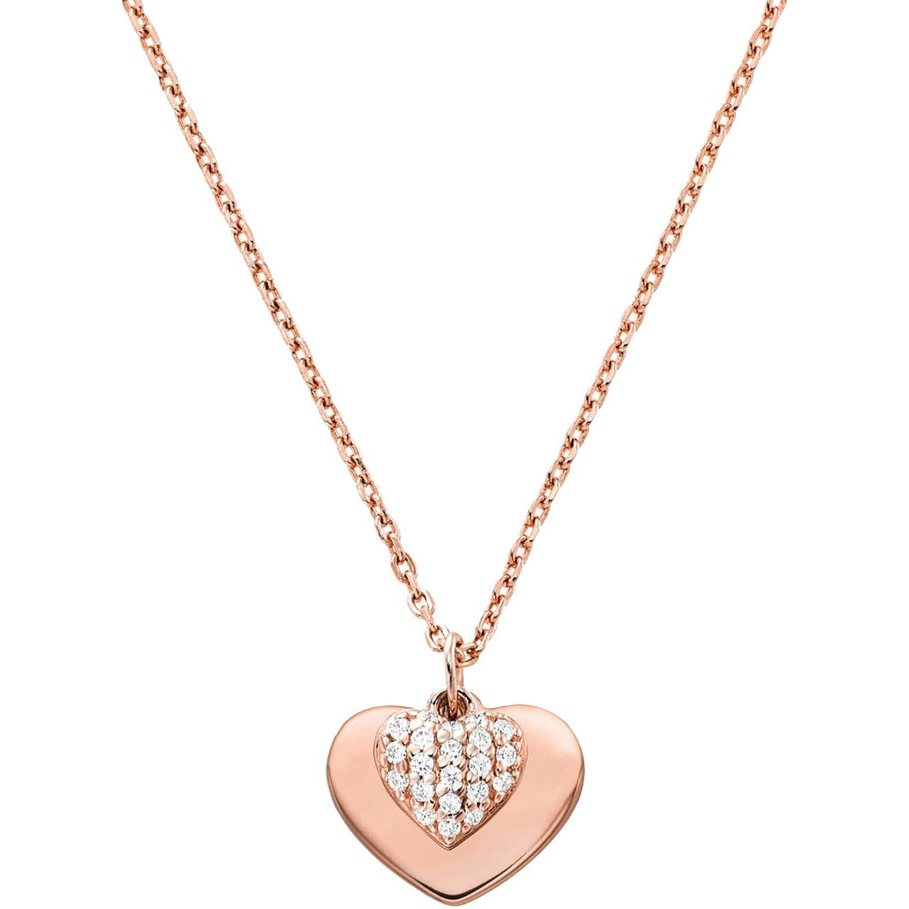 Michael Kors MK  Love Rose Gold Plated Silver Necklace New RRP $245 Genuine