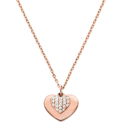 Michael Kors MK  Love Rose Gold Plated Silver Necklace New RRP $245 Genuine