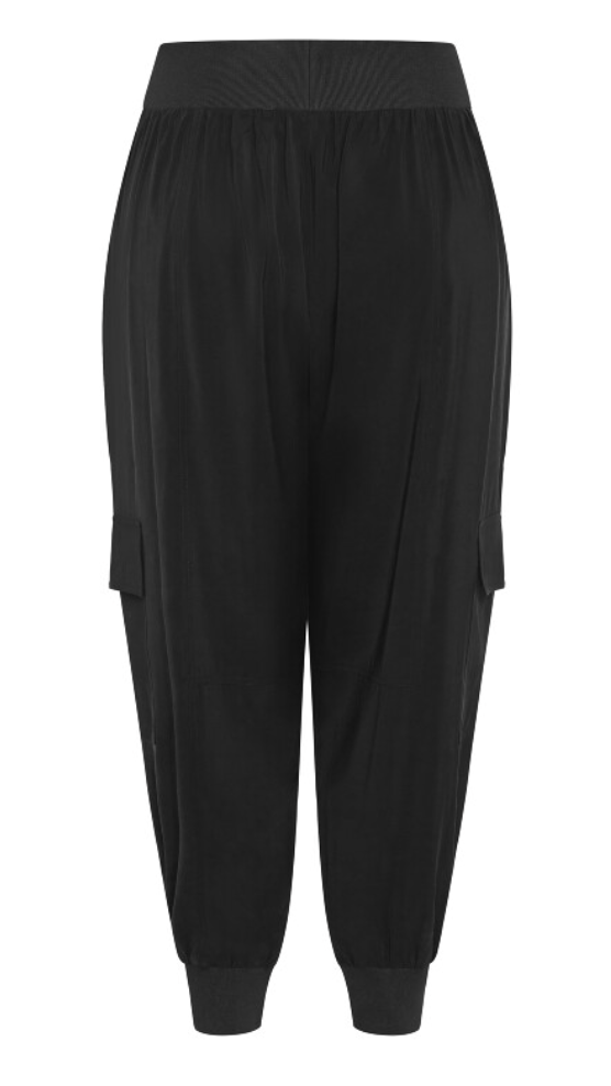 City Chic Kenia Cargo Pant – Black | Plus Size 24 | Elevated Essentials RRP $120