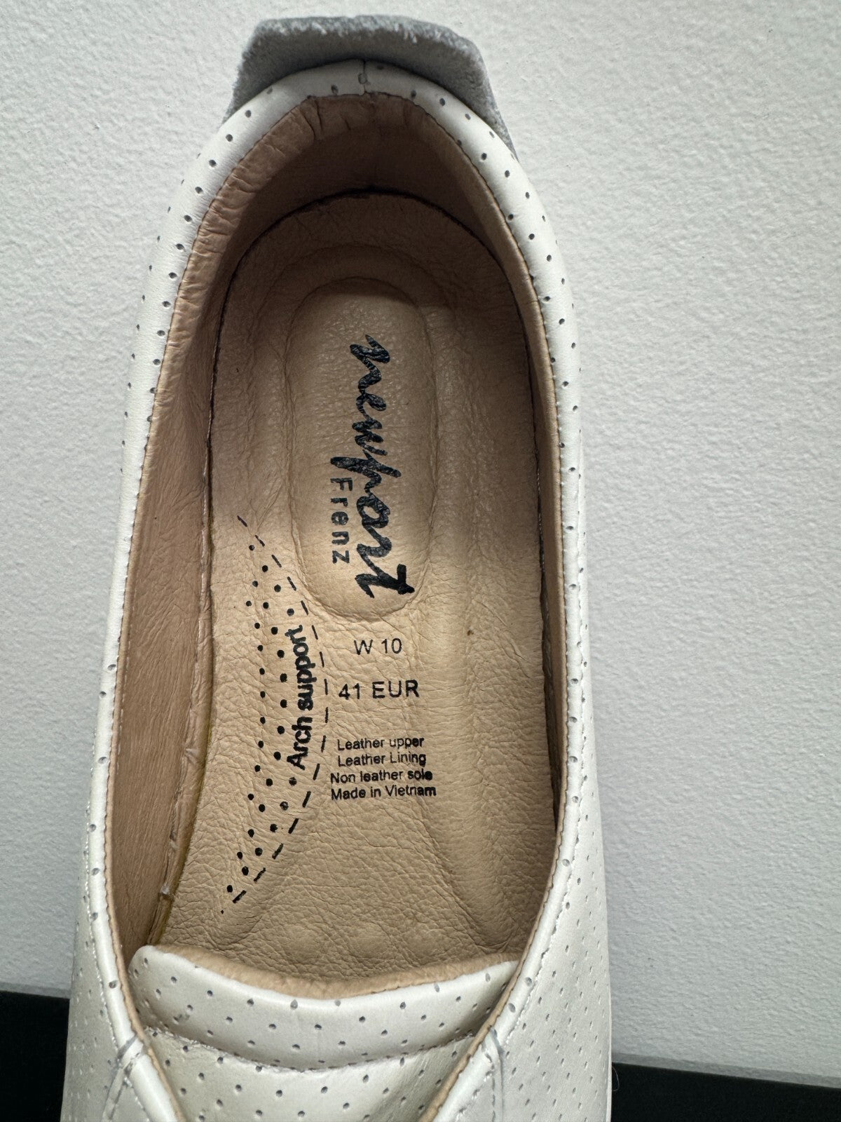 Newport Frenz Shoes Women 10W White Leather Upper & Lining Comfort Shoes RRP$170