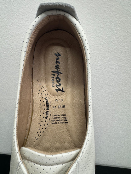 Newport Frenz Shoes Women 10W White Leather Upper & Lining Comfort Shoes RRP$170