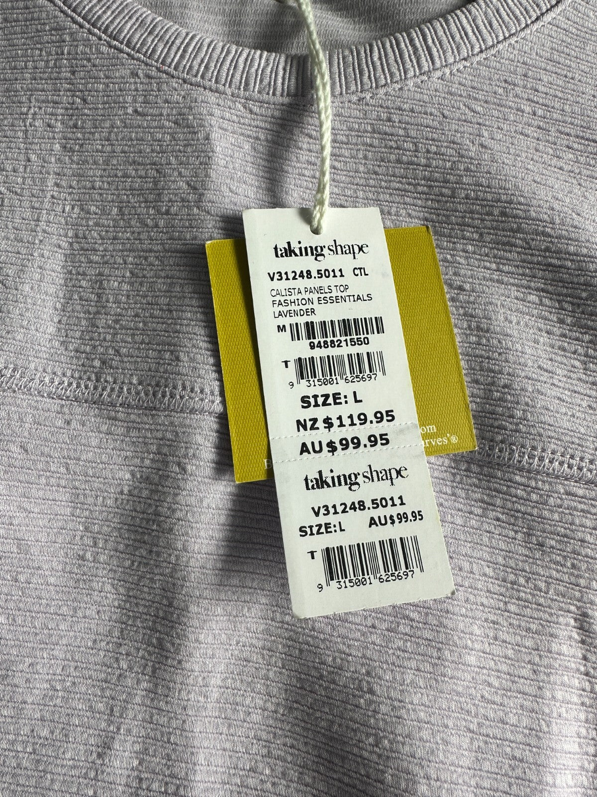 Taking Shape Long Sleve Calista Panels size 20-22 Top/Tunic Lilac BNWT RRP $99