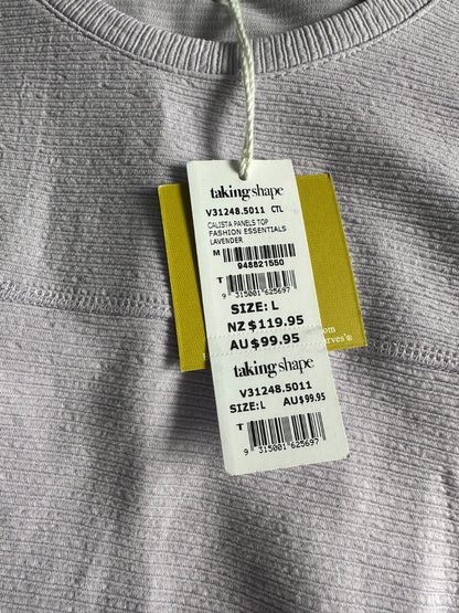Taking Shape Long Sleve Calista Panels size 20-22 Top/Tunic Lilac BNWT RRP $99