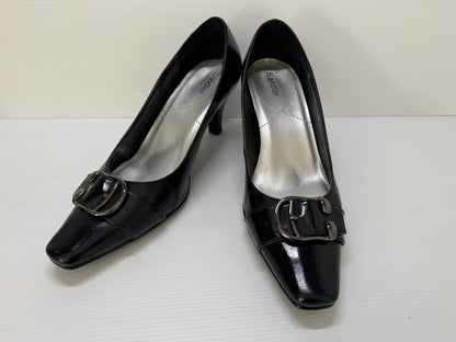 Sandler Black Black Leather Shoes Pumps Size 10.5 B Aus 39 Eu As New