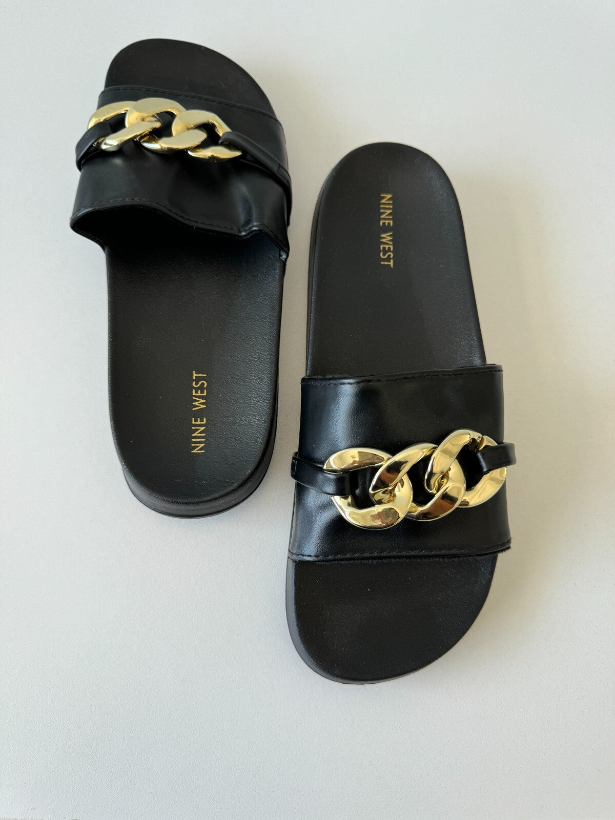 Nine West Women's Slinks Flat Slide Sandals US10 RRP $79.95