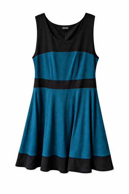 City Chic Plus Size Black/Green Dress Size L (Approx AU 20) Sleeveless – Stretch