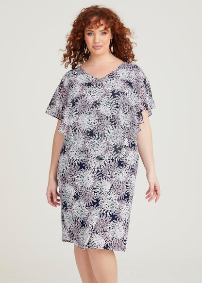 TS Taking Shape Event Wear Dress Size 14 Plus Chiffon Overlay Style NWT RRP$180