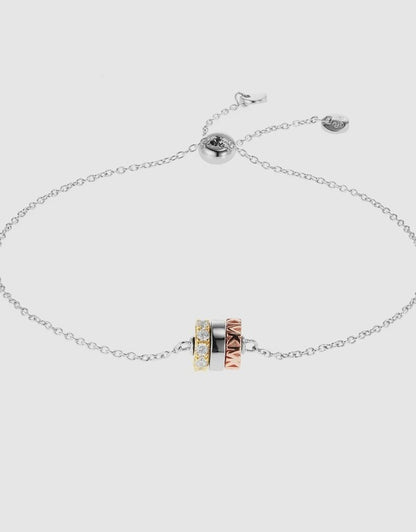 Michael Kors MK Multicolour Rondelle Design Silver Bracelet Genuine New RRP$265