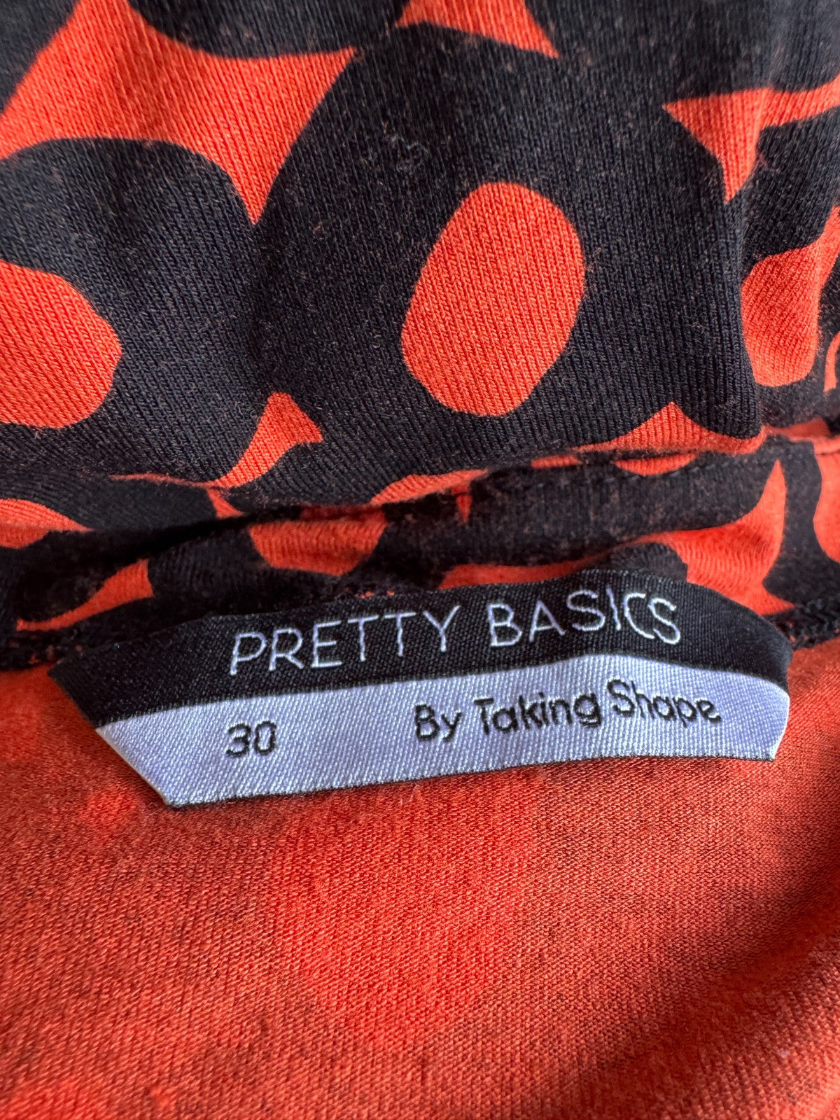 🍊 Taking Shape “Natural Orange Fizz” Top Plus Size 30 | Stretch Viscose As New