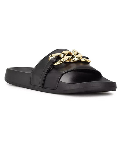 Nine West Women's Slinks Flat Slide Sandals US10 RRP $79.95