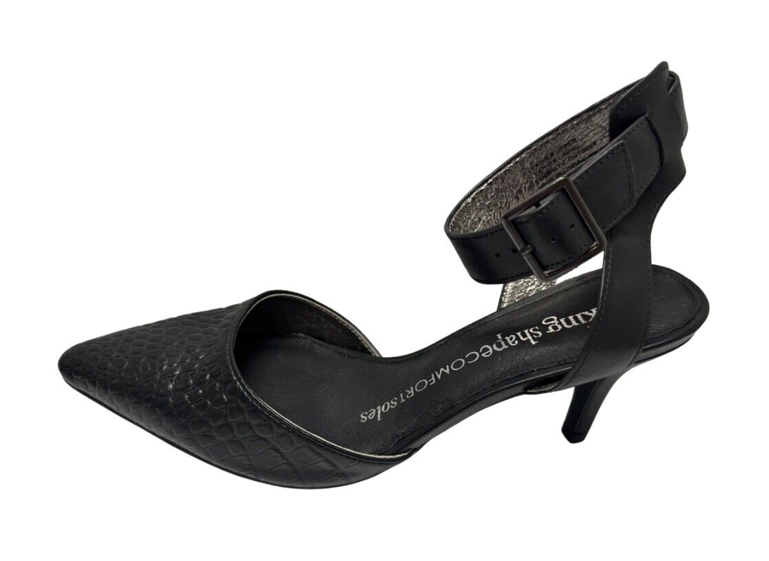 Taking Shape Serena Pointed Toe Black Leather Stiletto. New RRP $169.95