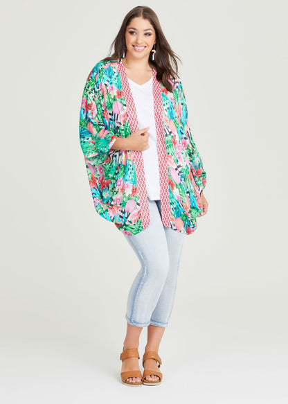 TAKING SHAPE Pineapple Cape Kimono - One Size BNWT $60 RRP Stunning Accessorie