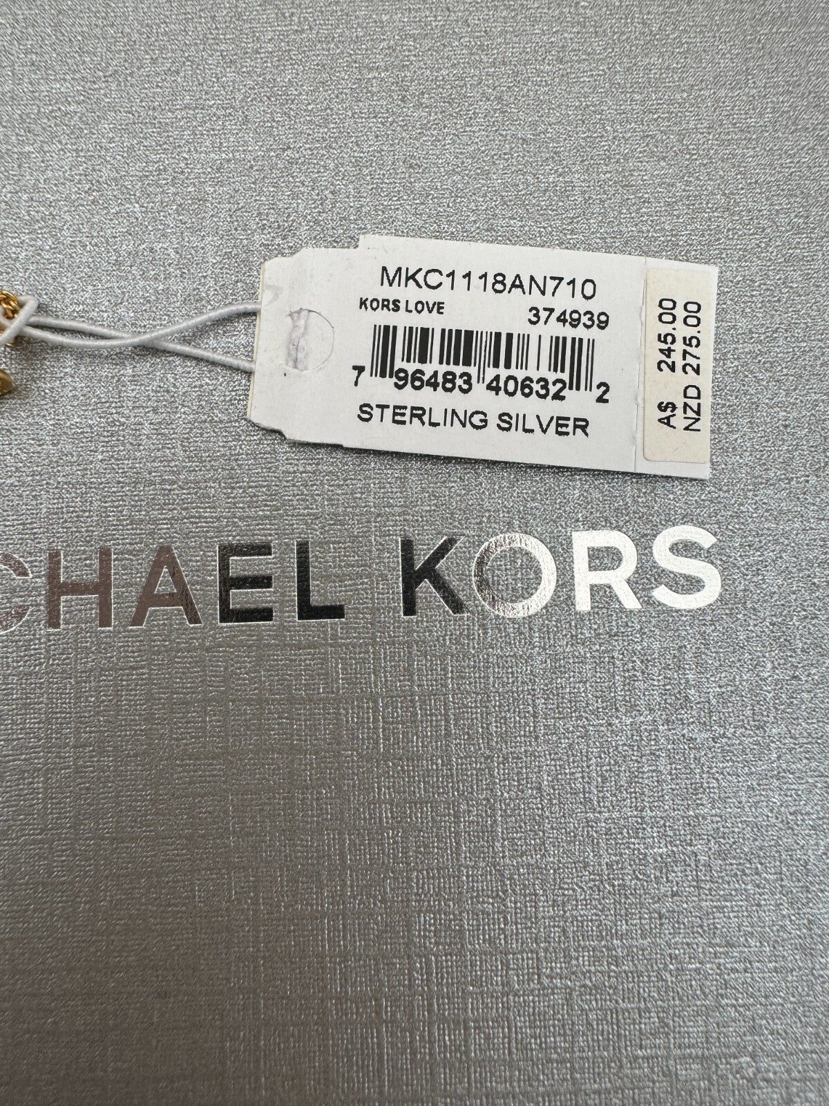 Michael Kors MK Heart Love Gold Plated Silver Bracelet New RRP $245 Genuine