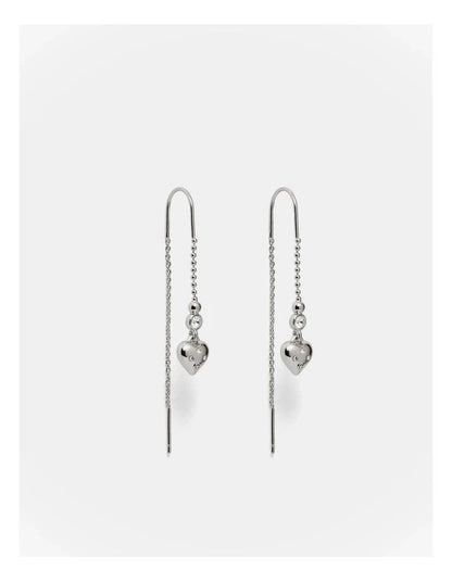 MIMCO Thread Heart Earrings 🖤 Silver 🖤 New with Tags and Dust Bag RRP $70
