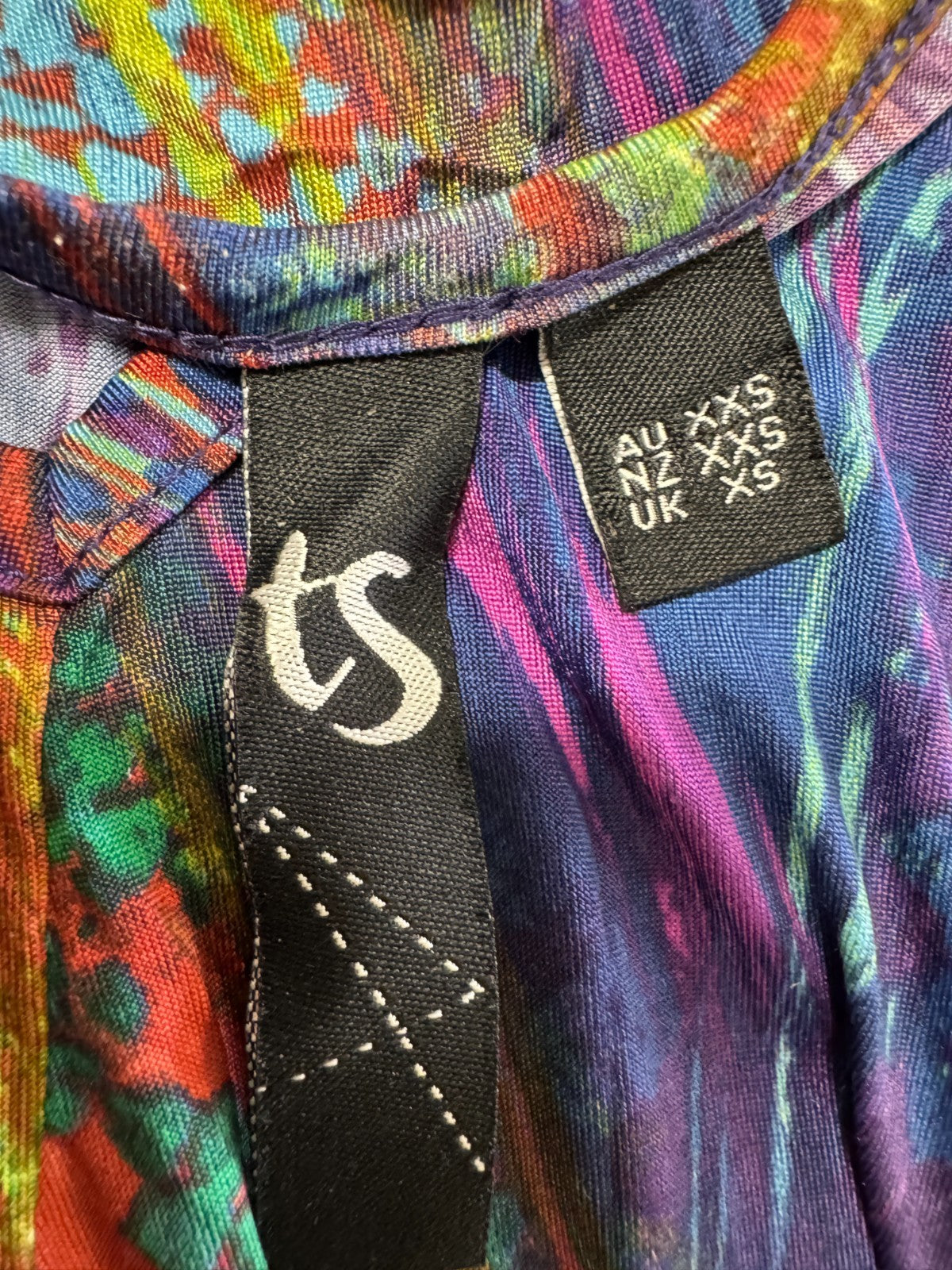 Taking Shape Colourful Flattering asymmetric hemline Plus Size XXS 12-14 No Iron
