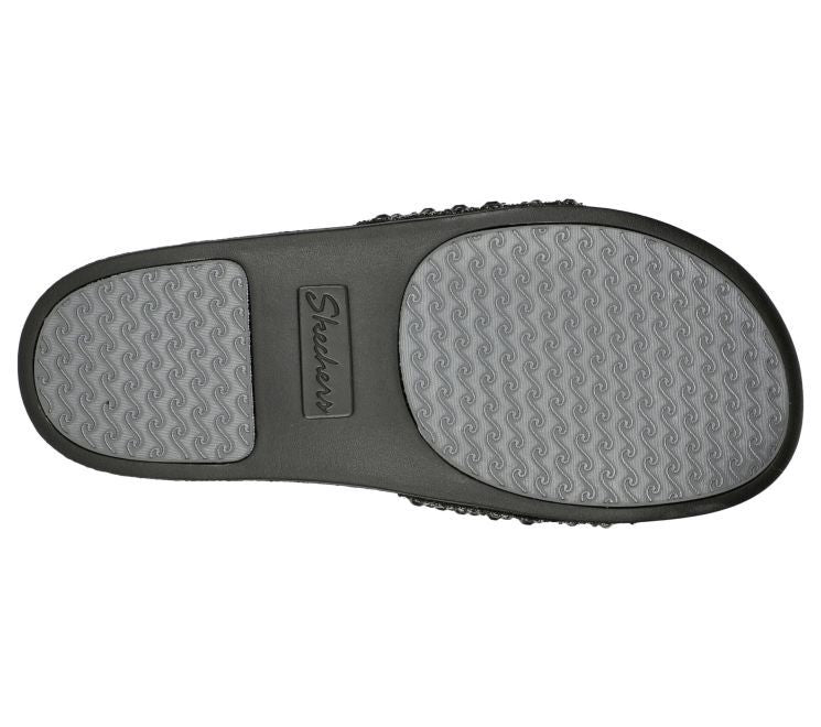Skechers Cali Everyday Glam Black diamanté Slides US 10 New without Box RRP $80