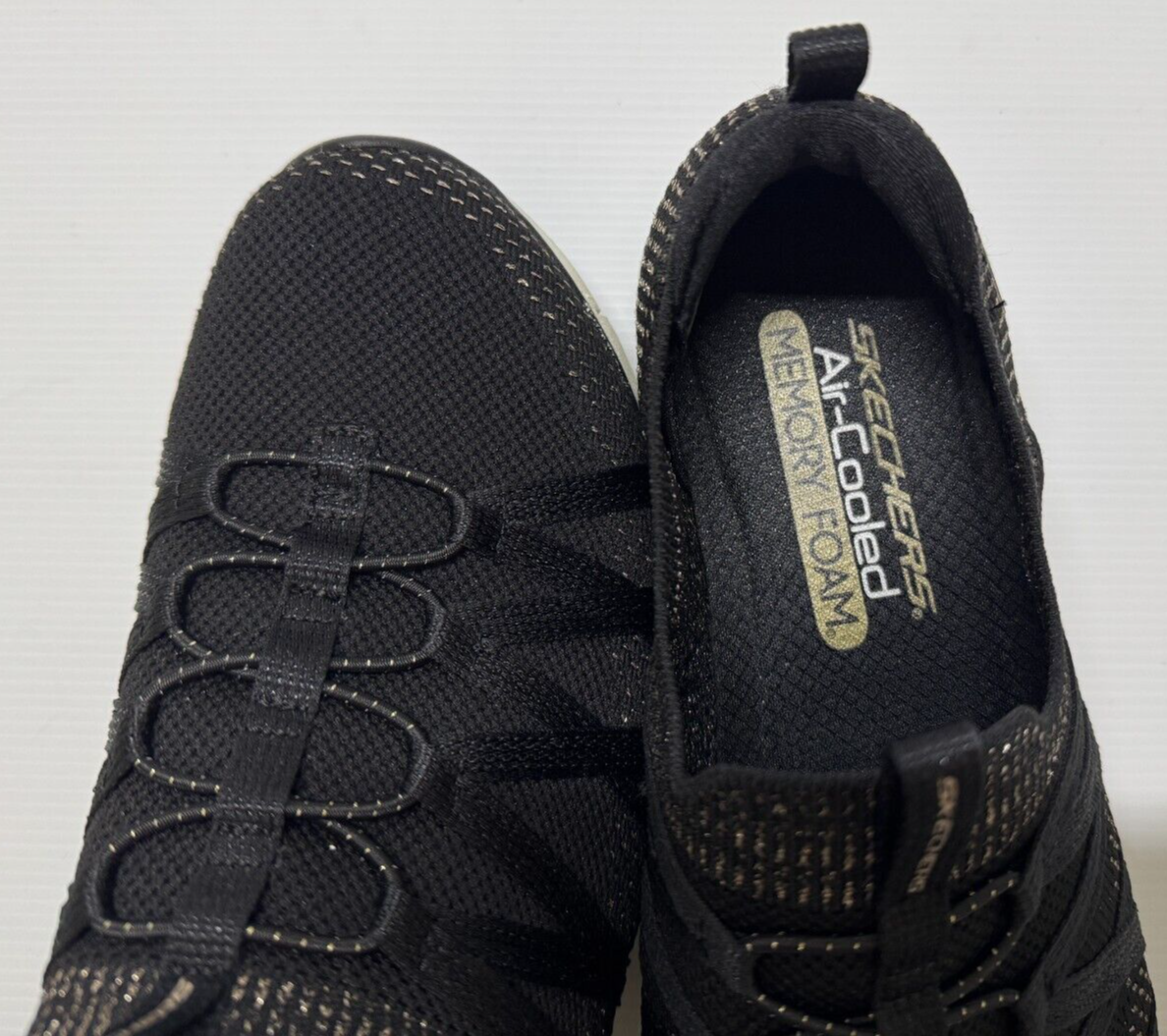 SKECHERS Gratis Black-Rose Gold womens Sneakers Slip In -  as New RRP $130