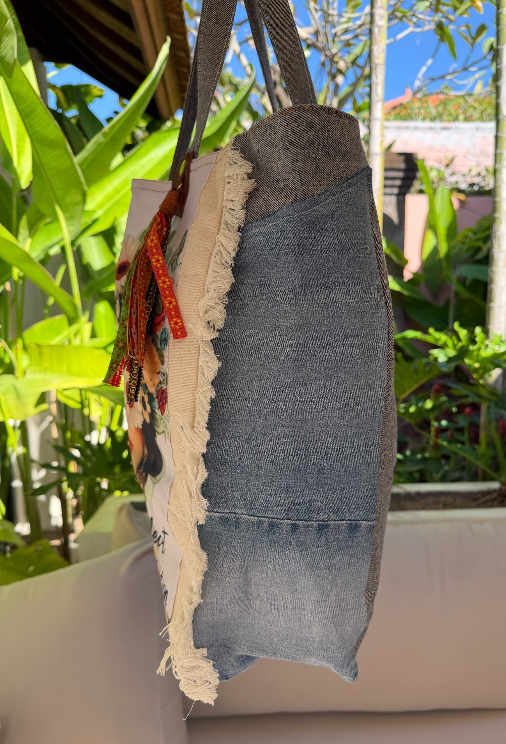 ⭐ Upcycled Denim Tote Bag -"Perfectly Imperfect" – Handmade Eco-Friendly NEW ⭐