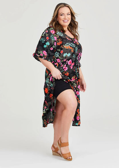 Taking Shape Ditsy Bloom Tier Natural Dress in Floral Print Size 20 RRRP $160