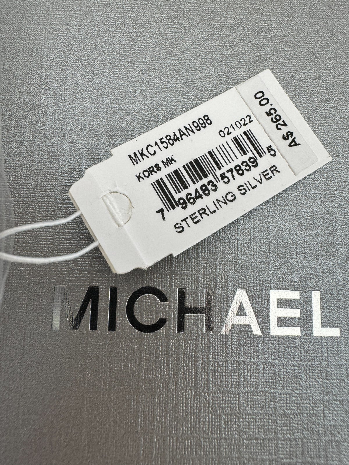 Michael Kors MK Sterling Silver Rondelle Design Necklace Genuine New RRP$265