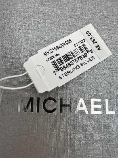 Michael Kors MK Sterling Silver Rondelle Design Necklace Genuine New RRP$265