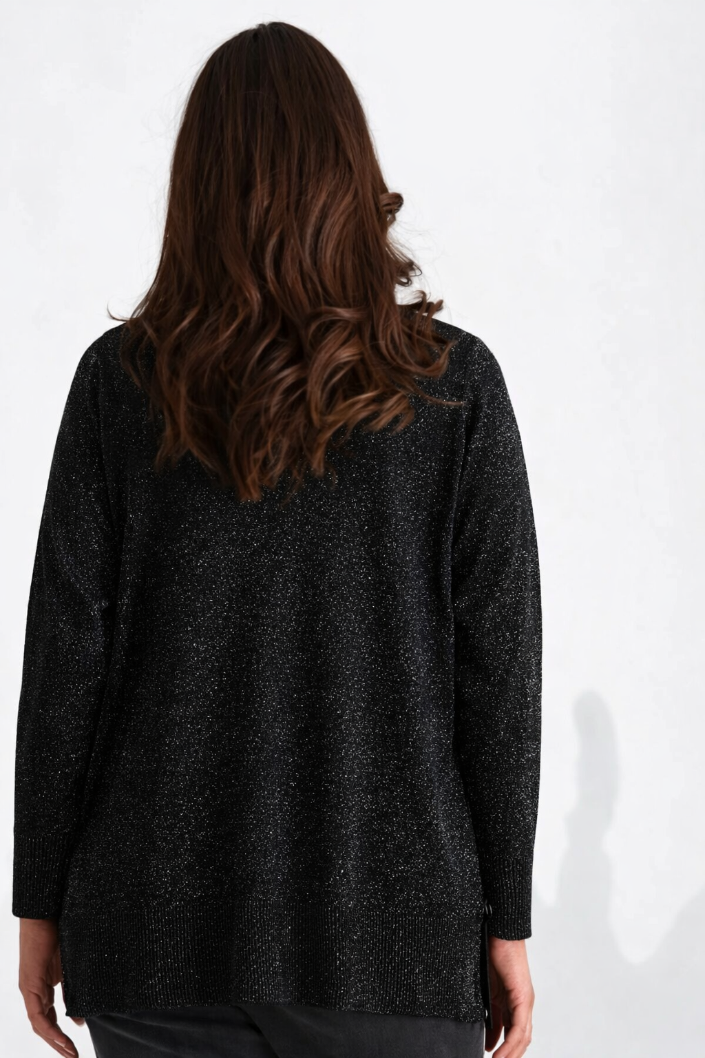 BEME Lurex Long Sleeve Knit Top Plus Size 20 (L) Black New RRP $95 🌟 Stunning🌟