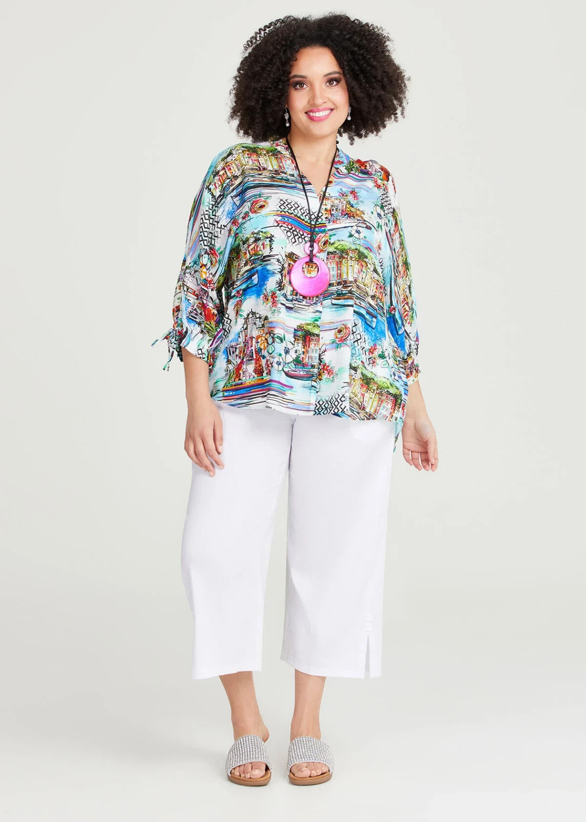 Taking Shape Statement Top Tropical Print Plus Size 22-24 🖤 Stunning 🖤