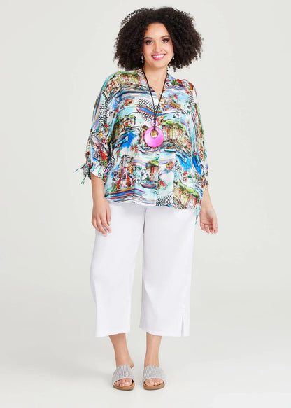Taking Shape Statement Top Tropical Print Plus Size 22-24 🖤 Stunning 🖤