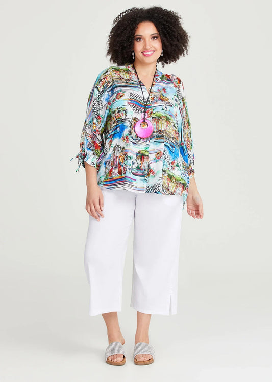 Taking Shape Statement Top Tropical Print Plus Size 22-24 🖤 Stunning 🖤