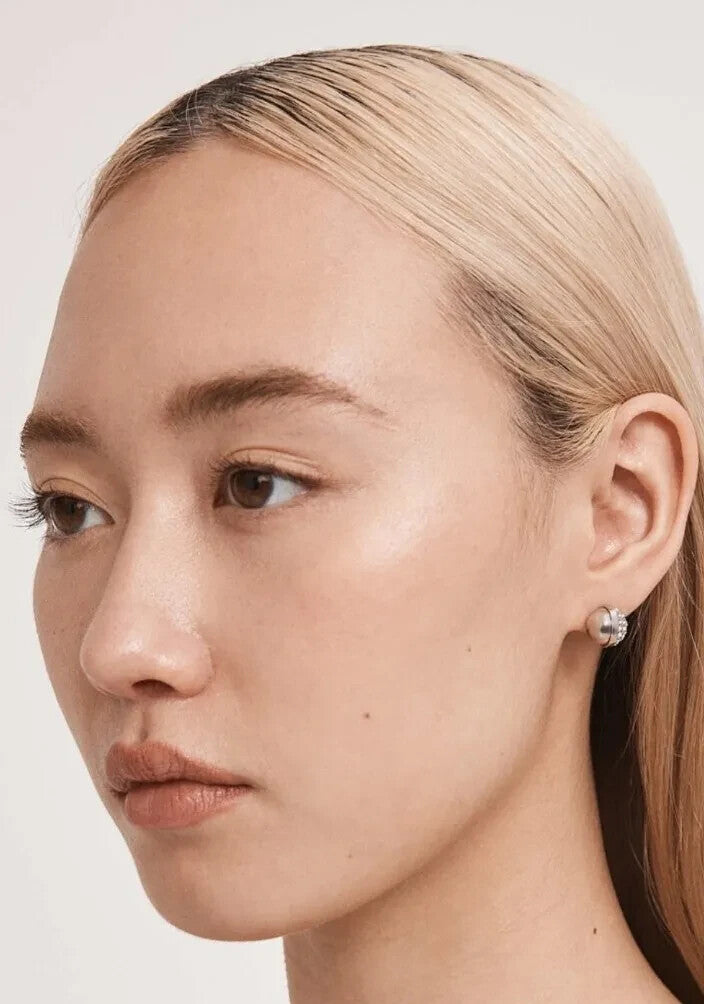 MIMCO CARNABY Earrings Studs In SILVER RRP $69.95 New + Genuine + MIMCO Dust Bag