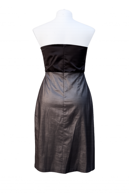 City Chic Black Strapless Black and Grey Cocktail Dress – Lined Plus Size L 20