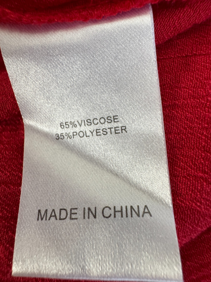 Taking Shape Plus Size 22 Vivid Red Top Relaxed Fit Short Sleeve As New